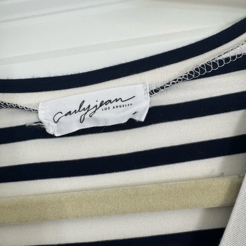 Carly Jean Los Angeles Blue and White Striped Tee